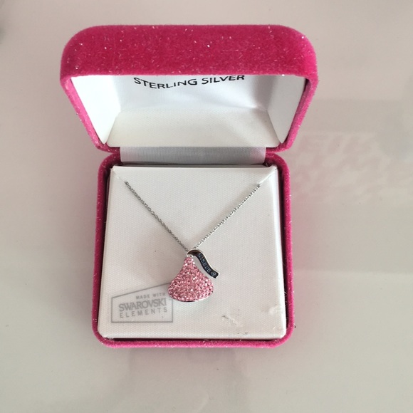 Swarovski Jewelry - Pink Sterling Silver Swarovski Hershey Kiss